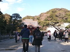 鎌倉駅方向に下るか、北鎌倉に戻るか少し迷いましたが、鶴岡八幡宮に寄って帰ることにしました。