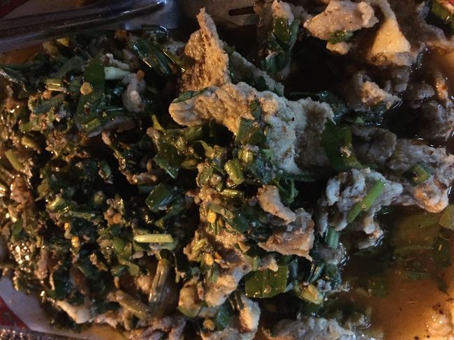 豚肉のゆで炒め。