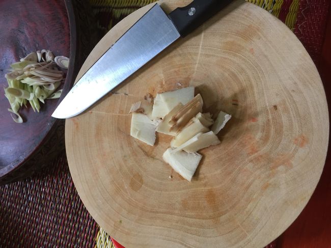 生姜を切って…