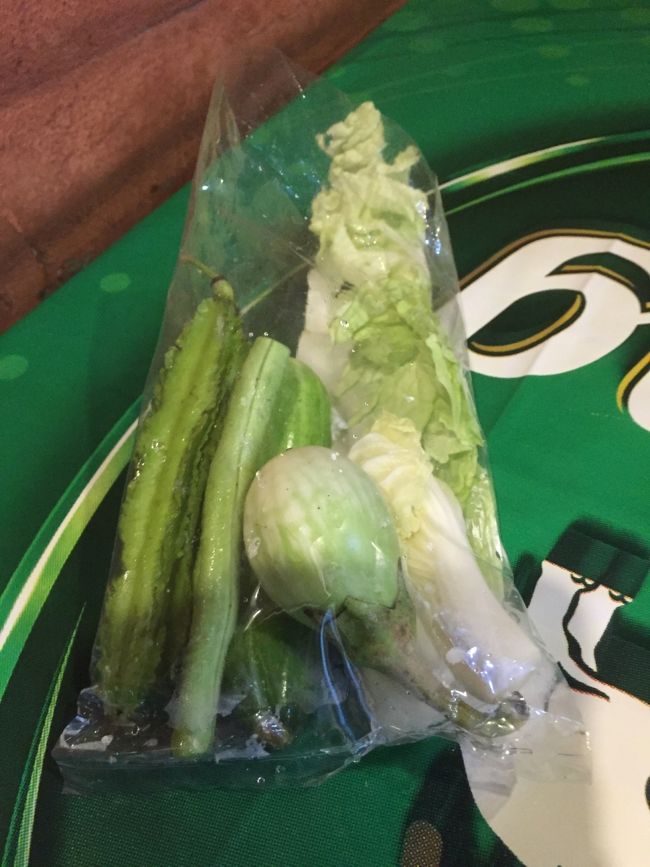 野菜持って来てって言われたと勘違いして持って言ったらお金払ってなくて店員さんが追いかけて来ました。<br />野菜は生でポリポリかじるんですけど、これがまた美味しい。<br />ごちそうさまでした。