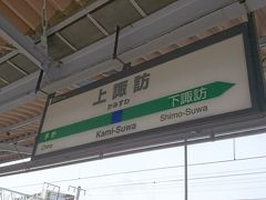 上諏訪駅のホームからは・・・