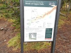 アッパー滝を見るポイントへトレイルを下って行きました。