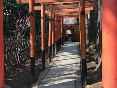 五條天神社、花園神社の参道になっている稲荷坂。外国人に人気が出そうな連続した赤い鳥居が印象的。