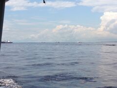 ソリモインス川とアマゾン川の合流点。