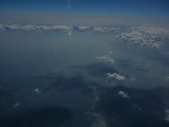 この日は今までで天気が良く景色が良かった・・離陸して瀬戸内海上空を飛び・・
たぶん　しまなみ海道の上空・・
