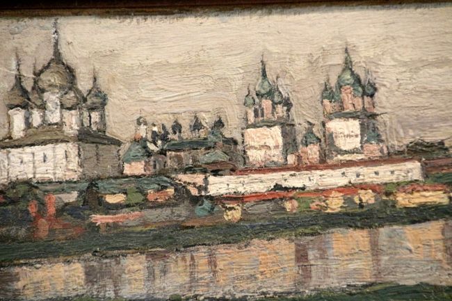 初雪の絵画 2002年制作 ゴールドフレーム