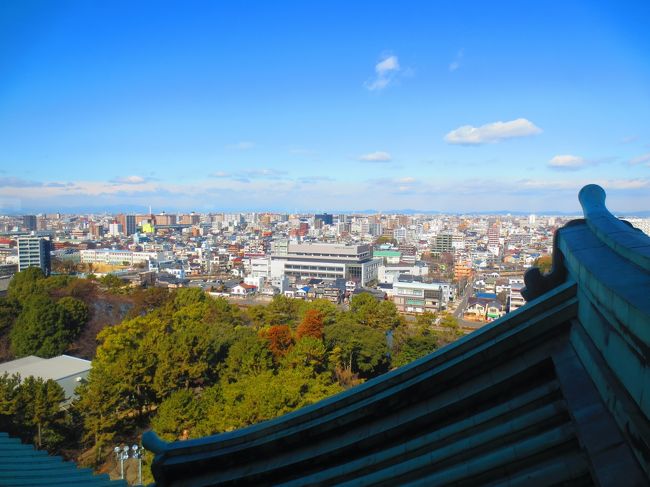 天守最上階からは四方を見渡せる。