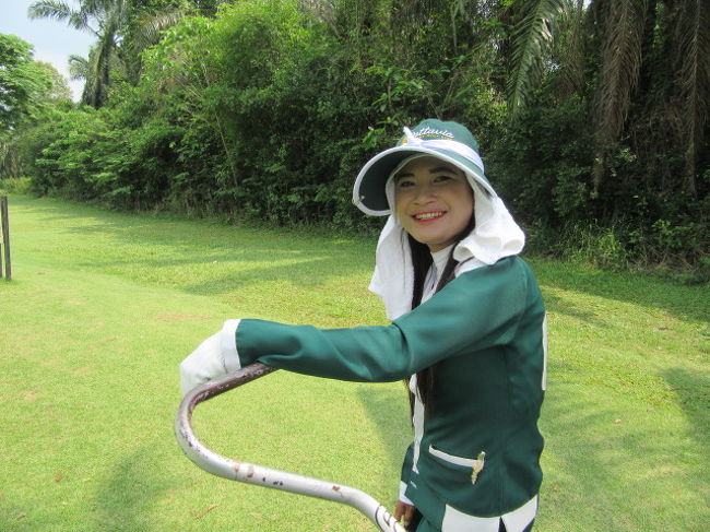 指名キャディがお休み..ガックリ。<br />◎数あるキャディの中に、顔見知り発見。<br />　運良く帯同OK。。。ママさんキャディ。<br />　結婚生活大変か。。。ヤヤ疲れが顔に出てた。<br /><br />グリーン読みはかなり、自分と合ってた。<br />自分の下り傾斜の判断が、難しかった。<br />打ちすぎて、毎回かなりオーバー...これが原因で、パター悪し。<br /><br />1,2位は良いスコアー、自分３位は、他の方が悪すぎの滑り込み。<br />