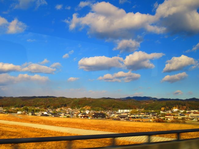 こうした田園風景をゆっくり眺められるのがバス旅の醍醐味。