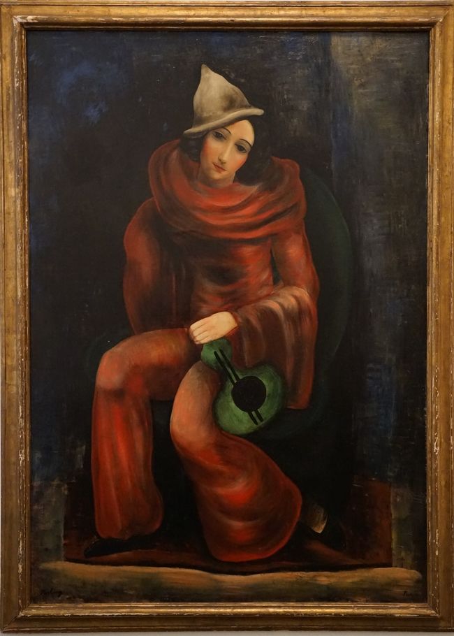 モイズ・キスリング「女道化師」1927年<br />エコール・ド・パリのポーランド人画家キスリングの作品。