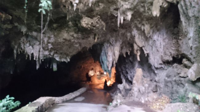 鍾乳洞を抜けると海に出るとのこと。