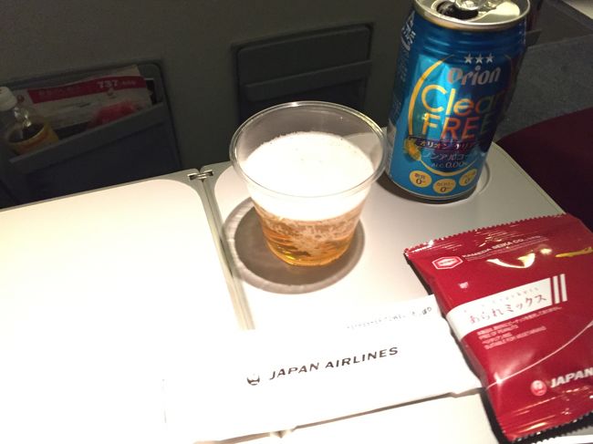 帰りの機内では、オリオンのノンアルコールを頼んでみた。関空からの船は結構揺れたが、慌てて酔い止めを飲み、何とかたどり着いた。
