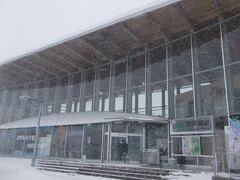 田沢湖駅　かなりの吹雪