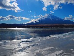 午後２時を少し回った所です。
太陽がこんな感じです。

２時間も待てば「ダイヤモンド富士」が拝めるのでしょうが、
私一人ではないですし・・・諦め！

山中湖＆富士山を撮影して我慢です。

ＴＴを入れて写真を撮りたかったのですが、車が一杯で無理なので・・・