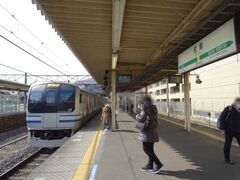 ちなみに東京駅からの直通の快速で約1時間の距離です。