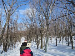 ９時～１６時まで
シンラさんの「冬の一日満喫ツアー」に参加しました。
午前は、フレペの滝でのスノーシュー体験をしました。

天気がよくて気持ちいい(*^▽^*)
