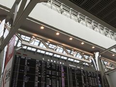 成田空港到着。チケットを自動チェックイン機で発券してそのまま出国です。