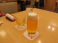 夕食は札幌駅大丸のすし善、さっぽろビールをいただくよ。