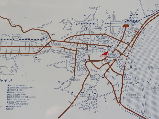 伊東文学散歩の地図を大きくする