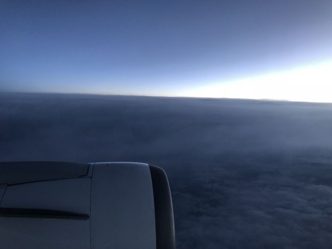 シェードを開けると明るくなって来ていました。