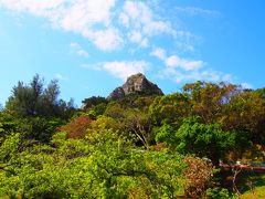 伊江ビーチのあたりも通過し、ハイビスカス園まで行ったところで島1周を断念することにして城山を目指すことにしました。