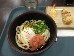 夕食に中井ＰＡでうどん。