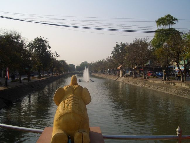 旧市内を囲むお堀と象さん！
