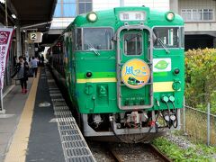 さて、こちら古川駅から風っこ紅葉号に乗って、新庄を目指します！