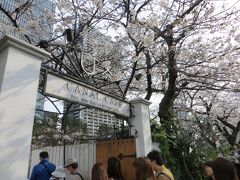 元気のいいお孫さんと別れ　
飯田橋に来ました　

お堀端に行列発見　

カナルカフェで　ゆっくりしようという　
観光客の列でした
(・o・)