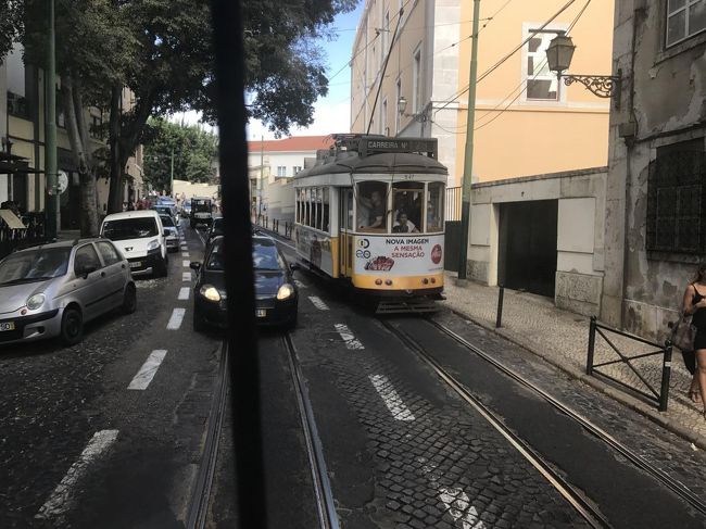帰りは路面電車であっという間！実は後から気づいたのですが、先ほどのアルファマ地区の展望台は宿泊しているホテルの裏手からカテドラルのある道から結構近くでした^^;