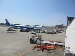 12:25　岡山空港に着陸

　　　晴れてるねー。奇跡だねー。