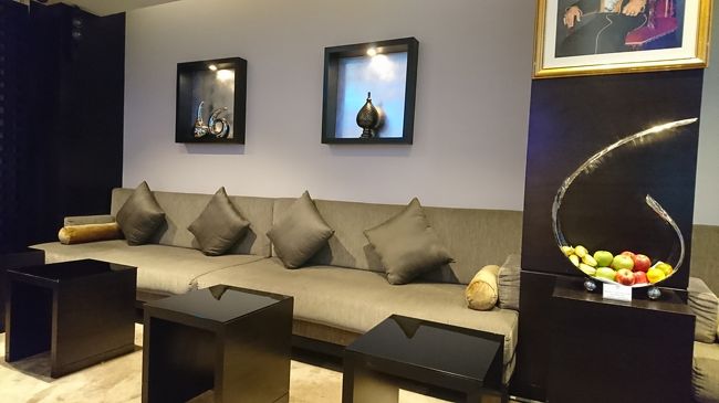 バンコク国際空港（スワンナプーム）<br />オマーン航空のラウンジ、噂通り最高のもてなしでした。