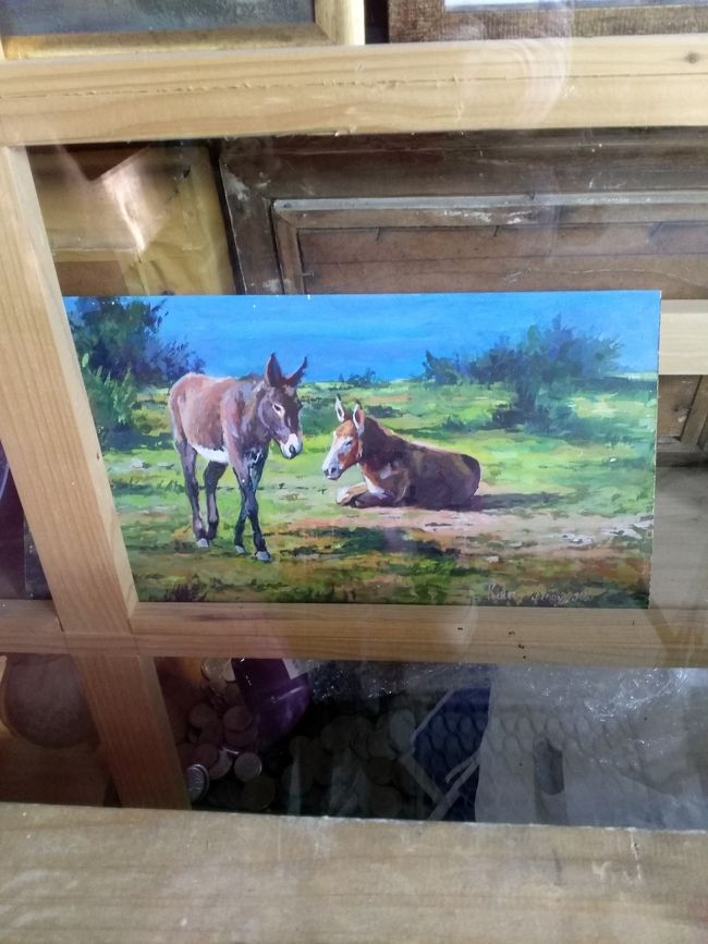 ロバ好きな私には、<br />良い絵だなって。