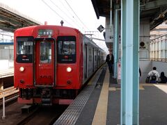 13時45分　唐津駅に到着
これが103系電車