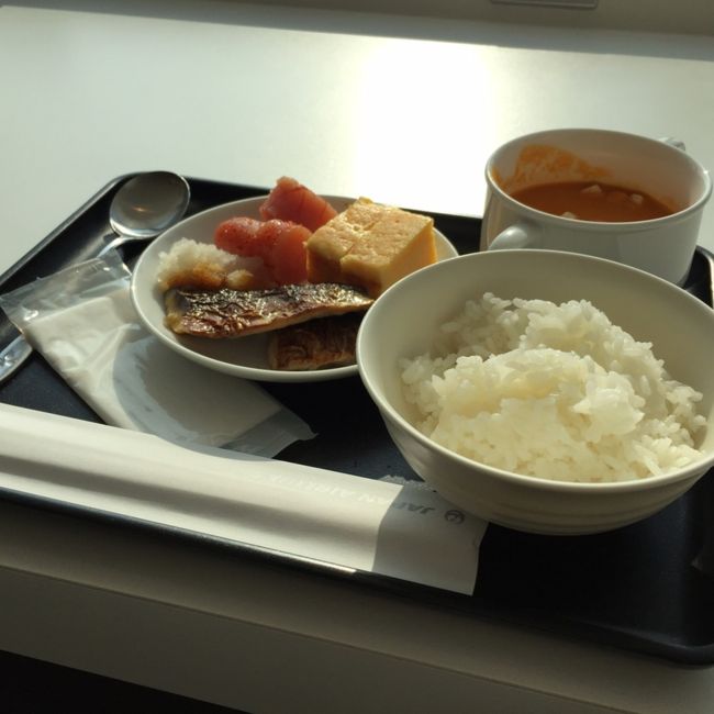 まずは腹ごしらえ。<br />すぐに機内食出るんだけど（笑）<br />写真は控えめですが取り放題の明太子！