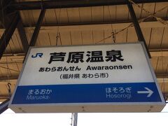 75分後・・・芦原温泉駅で下車