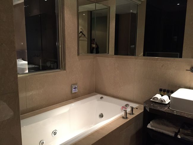 バスタブが広くジェットバスでだいぶ◎<br />手前の壁にはテレビ付きです。