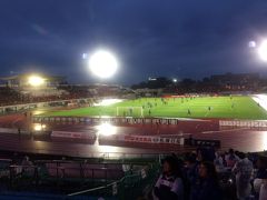 試合開始前にスタジアム到着。
新札幌駅からであれば、バスで１０分ちょっとくらいでした