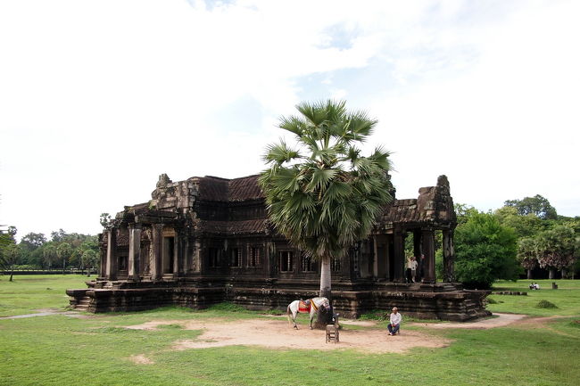 西塔門を入ったあとに広がる<br />庭園のなかにポツンと建っている<br />こじんまりしたお屋敷風の建物<br /><br />この建物は経蔵といって<br />どうやら経典を保存してあった<br />図書館のような建物らしい<br />