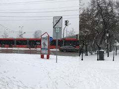 バスの駐車場はバスターミナルの側です。
そこからブラチスラヴァ旧市街観光に向けて出発
足元が悪い！！