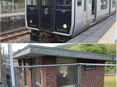 在来線に乗って、到着したのは
無人駅の田原坂駅。
この電車の座席、かっこ良かったです。
人が多かったので、お写真は撮らず。。