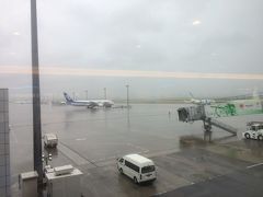 早朝、羽田空港から出発します。
天気は持たないかな？