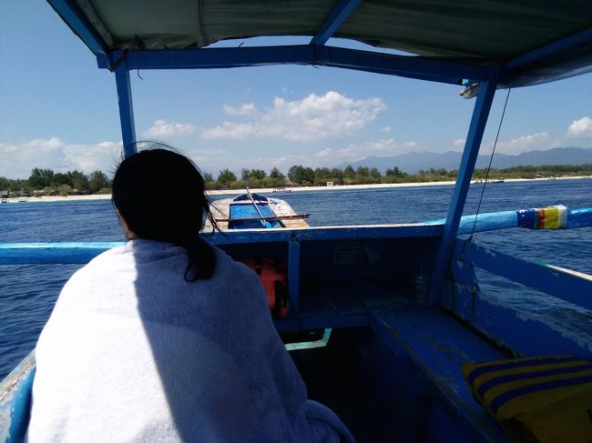 うちの奥さんは、張り切って泳いでたら、寒くなって、あまりの揺れに気持ち悪くなってしまったようです。僕は、まだ元気いっぱい。