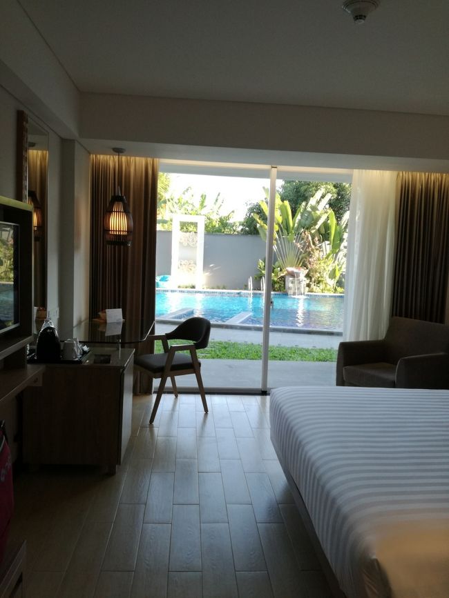 そしてまたまたお部屋をアップグレードしていただきましたーー！！お部屋からプールエントリーできます！