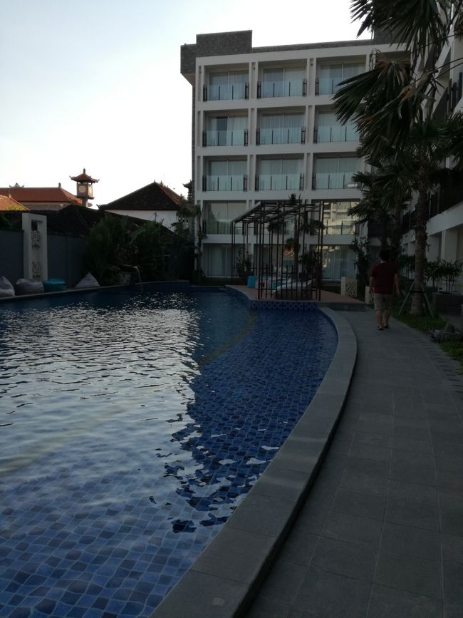 外から見るとこんな感じです。プールはちょっと小さめかな。