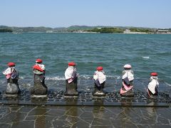 翌日は、小島神社と同様に、満潮時には海の中に浸かってしまうという「はらほげ地蔵」。