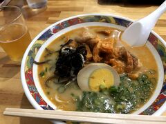 牛モツラーメンを食べて帰りました。ボリューム満点で美味しかったです。