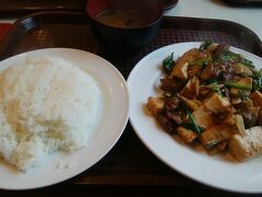 自分は、牛肉と豆腐炒め食べたよ～

友達の息子はカツカレー、そして同じ多良間から来てる息子の友人は焼肉。
どちらもボリューミーなので、食べるの結構苦労してました。
高一の割には小食だね～

食事を終える頃になんと強雨が。
じゃあ寮までタクシーで送ってあげるさ～
オジサンはそのままホテルに戻るからね～

と言うことで、短時間ながら、今の生活状況などいろいろお話が出来て良かったね～