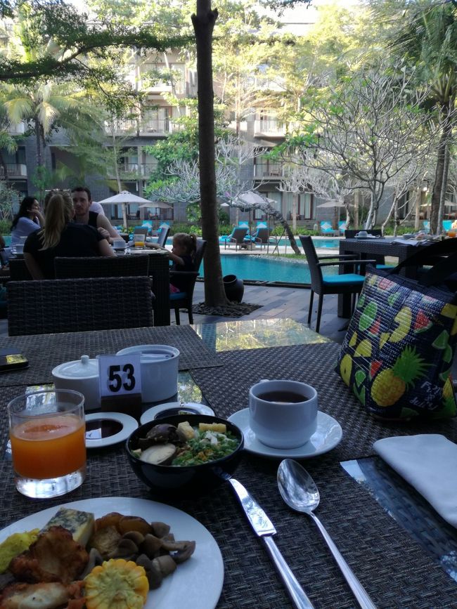 プールビューで雰囲気は◎でした！リスもいて可愛かった。ビュッフェも種類豊富で美味しかったです。