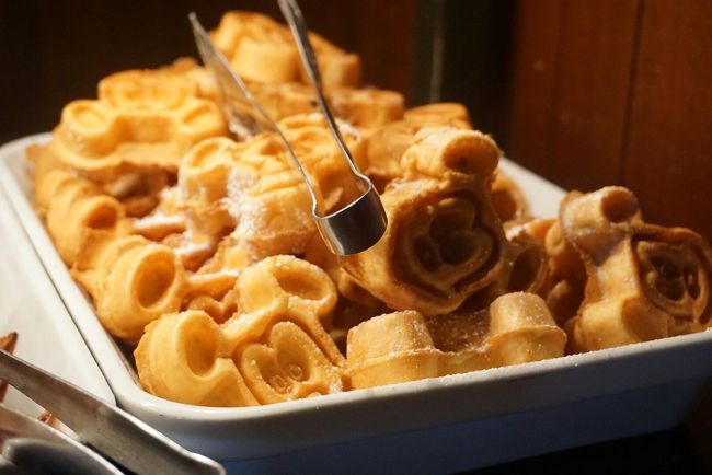 ミッキーマウスのワッフル<br />可愛いし美味しいし